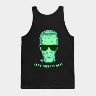 Let’s Creep it Real Funny Frankenstein Design Tank Top